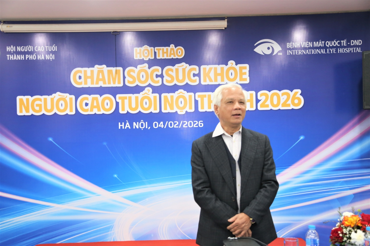 Chủ tịch Hội NCT TP Hà Nội đánh giá cao Bệnh viện Mắt Quốc tế DND và hiệu quả Chương trình phối hợp.