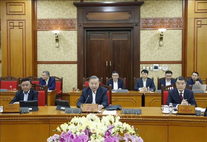 Tổng Bí thư Tô Lâm phát biểu chỉ đạo.