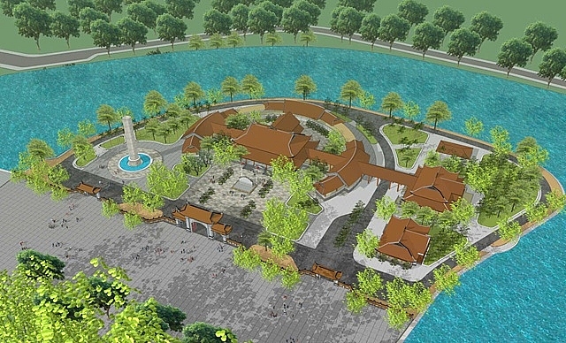 Phối cảnh Đền tưởng niệm Anh hùng liệt sĩ và người có công tỉnh Cà Mau