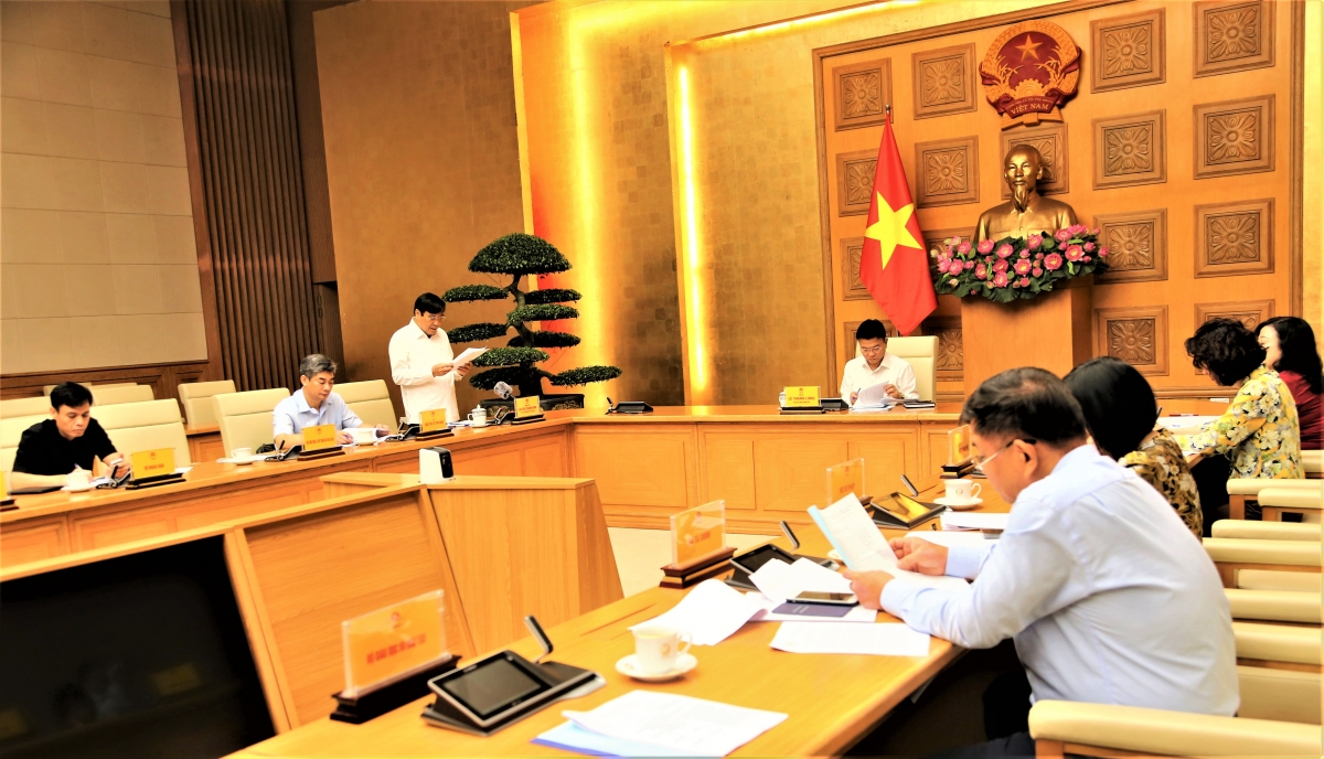 Chủ tịch Nguyễn Thanh Bình báo cáo phát biểu tại cuộc họp Ủy ban Quốc gia về NCT Việt Nam