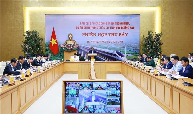 Thủ tướng Phạm Minh Chính chủ trì Phiên họp thứ bảy của Ban Chỉ đạo các công trình trọng điểm, dự án quan trọng quốc gia lĩnh vực đường sắt