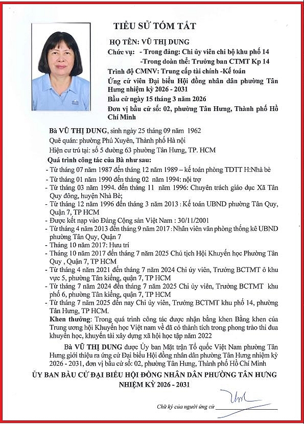 Cử tri phường Tân Hưng quan tâm hạ tầng giao thông, thoát nước và môi trường