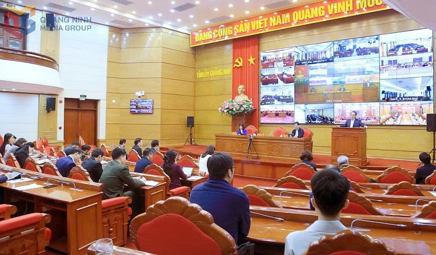 Ủy ban Bầu cử tỉnh Quảng Ninh tổ chức hội nghị sơ kết bước 2 công tác bầu cử ĐBQH  khóa XVI và đại biểu HĐND các cấp nhiệm kỳ 2026-2031. (Ảnh: Báo và Phát thanh Truyền hình Quảng Ninh)