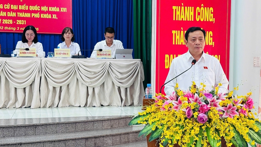 Ngày 2/3/2026, ông Lê Văn Khảm tiếp xúc và trình bày về những chương trình hành động với cử tri TP Hồ Chí Minh  