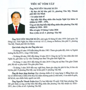 Ứng cử viên Nguyễn Thanh Xuân: Phát huy vai trò “Tuổi cao – gương sáng” trong xây dựng cộng đồng