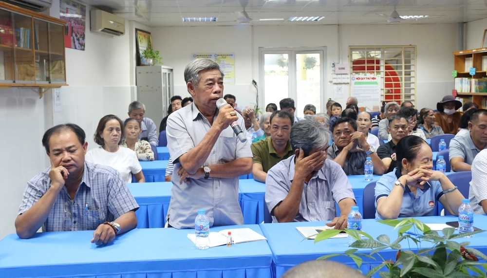 Hội nghị tiếp xúc cử tri phường Tân Mỹ: Nhiều ý kiến về môi trường, ngập nước và an sinh