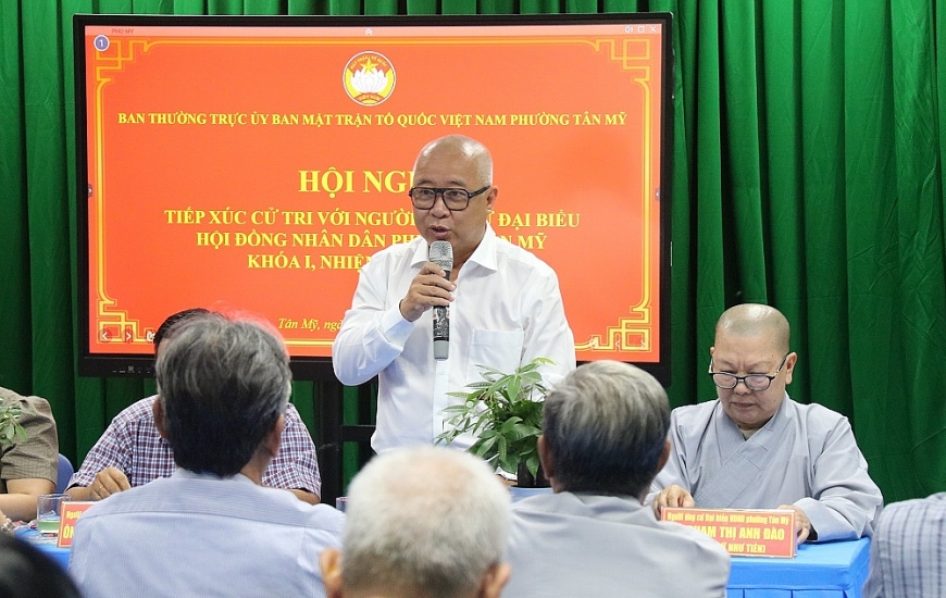 Ứng cử viên Võ Hoàng Huân, hiện công tác tại Công ty TNHH MTV Dịch vụ công ích Quận 7