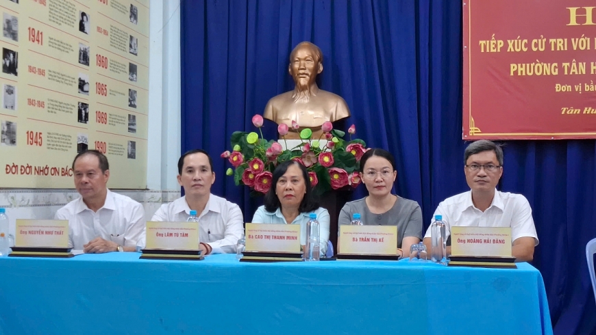 hội nghị tiếp xúc cử tri để các ứng cử viên đại biểu Hội đồng nhân dân (HĐND) phường Tân Hưng nhiệm kỳ 2026 – 2031 