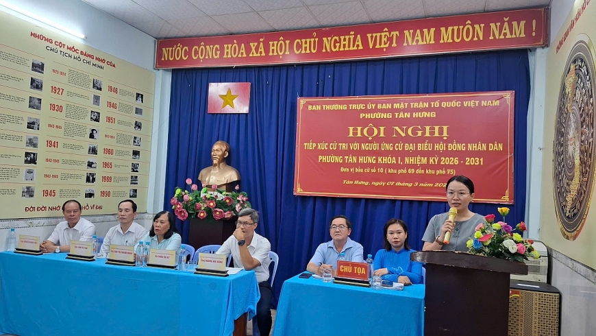 Ứng cử viên Trần Thị Kế, Trưởng phòng Văn hóa – Xã hội phường Tân Hưng