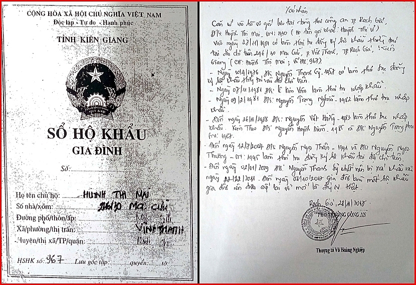 Sổ hộ khẩu bị “bỏ sót” và những tình tiết chưa được làm rõ