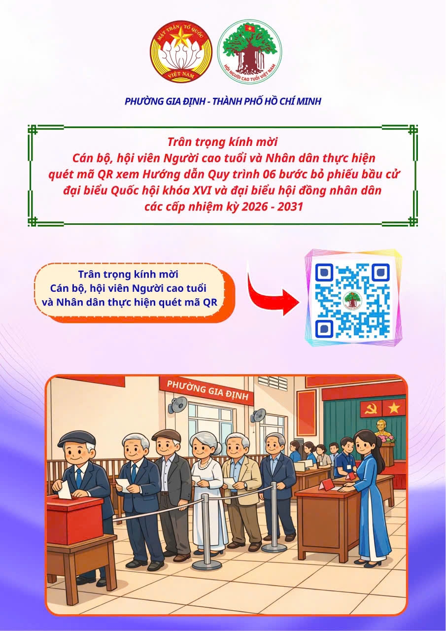Phát huy tinh thần “Tuổi cao - Gương sáng” trong bầu cử tại phường Gia Định
