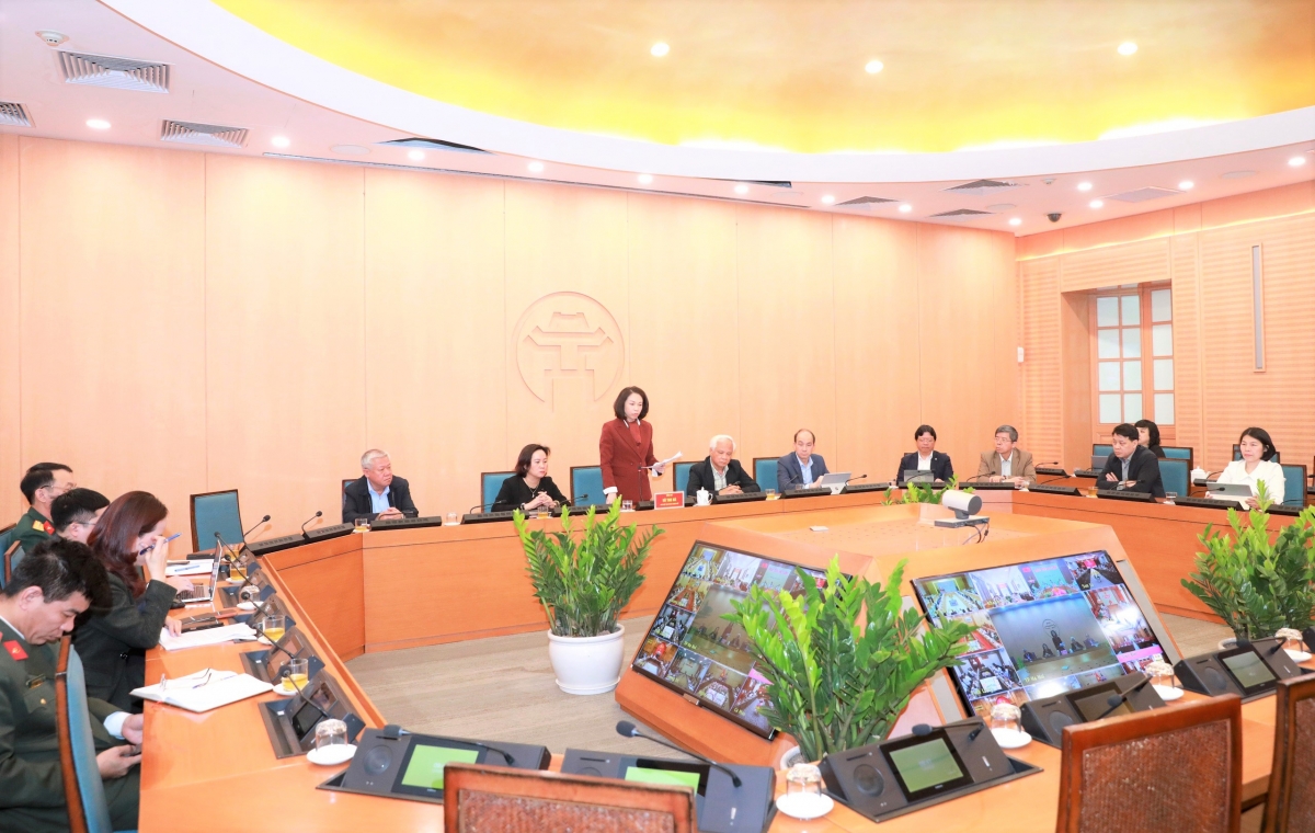 Quang cảnh Hội nghị trực tuyến toàn quốc về kinh tế bạc tại điểm cầu TP Hà Nội