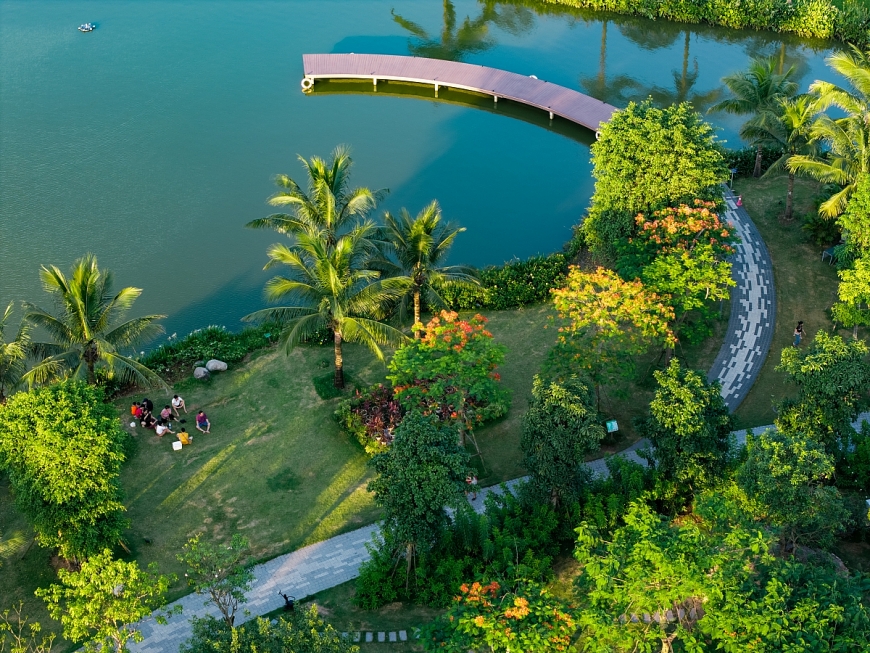 Eco Central Park với 50ha là công viên, mặt nước