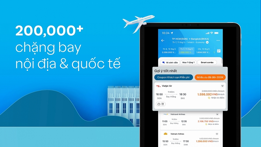 Đặt vé Vietnam Airlines online