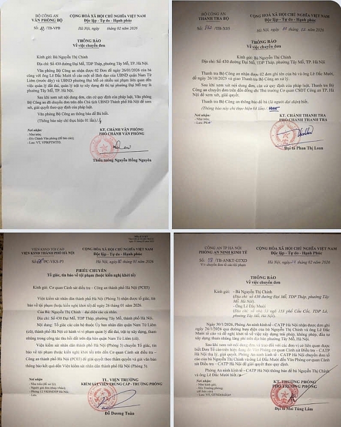Nhiều cơ quan chức năng có văn bản gửi Thủ trưởng cơ quan CSĐT Hà Nội xem xét giải quyết theo quy định.