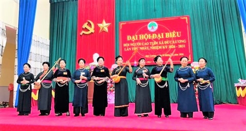 Tiết mục văn nghệ chào mừng Đại hội Hội NCT xã Đức Lương