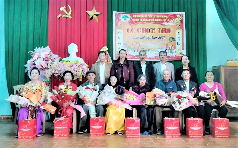 Mừng thọ NCT xã Thiệu Trung nhân dịp Xuân Bính Ngọ 2026
