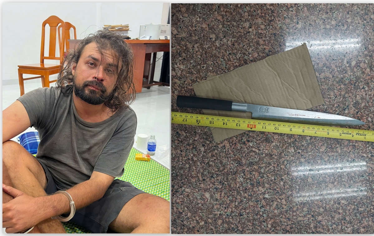 Đối tượng tấn công Thiếu tá Phạm Nguyễn Đức Lâm- Công an phường Mũi Né, Lâm Đồng bị bắt giữ