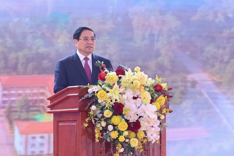 Thủ tướng Phạm Minh Chính phát biểu tại lễ khởi công.