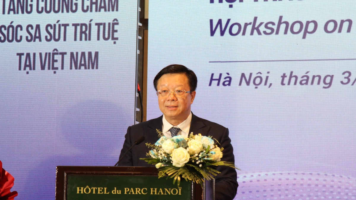 PGS.TS Nguyễn Trung Anh, Giám đốc Bệnh viện phát biểu tại Hội thảo