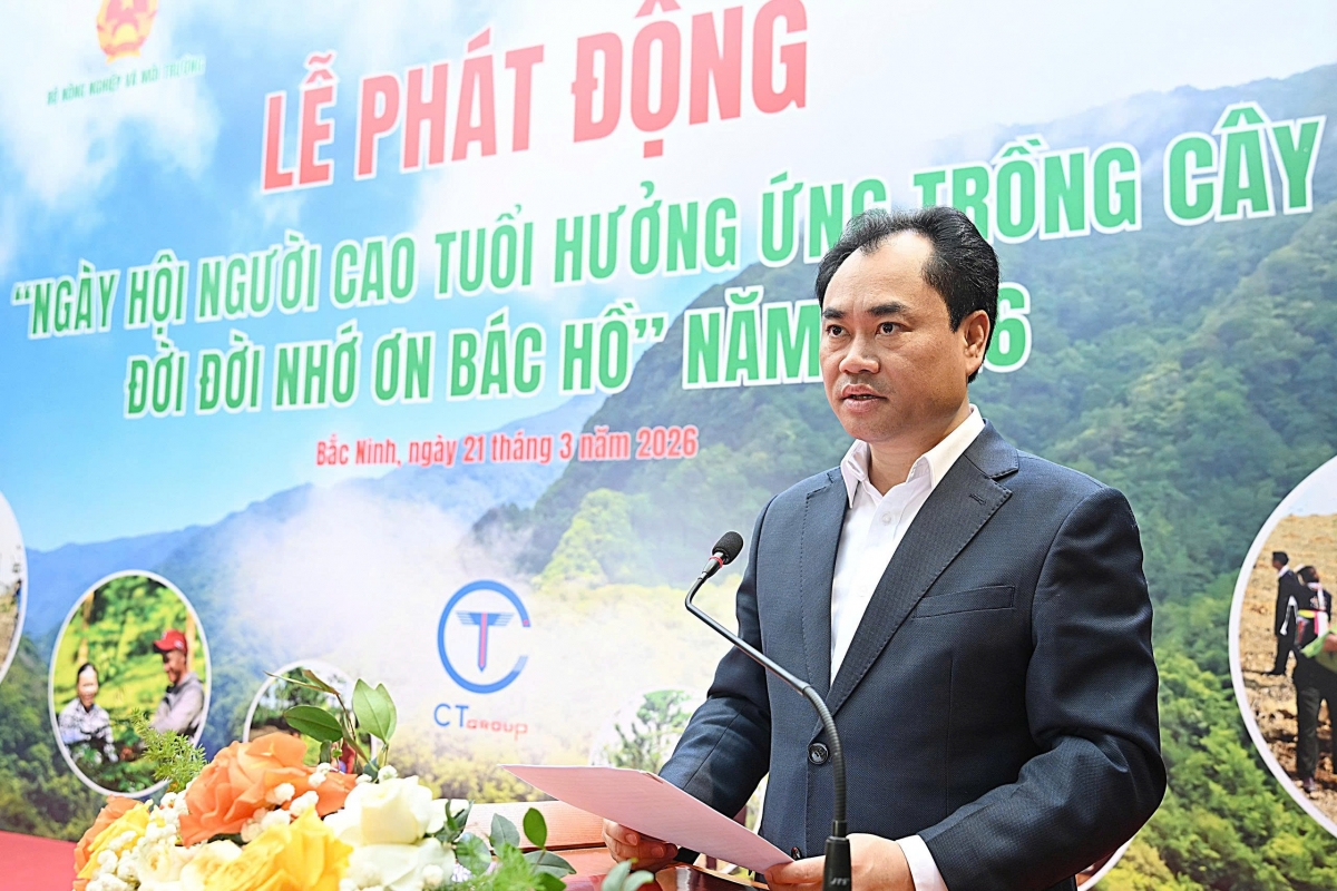 Thứ trưởng Thường trực Trịnh Việt Hùng phát biểu tại lễ phát động