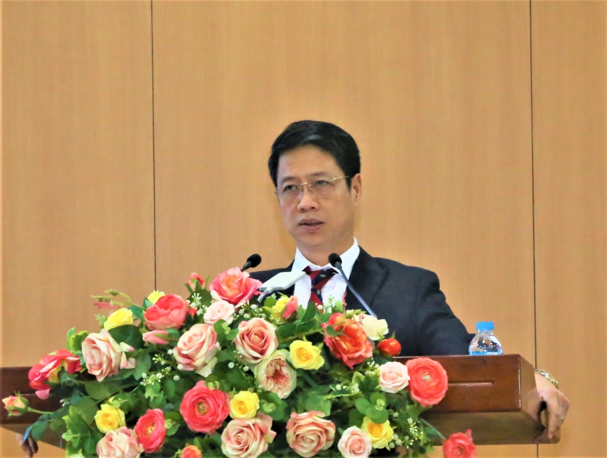 Ông Nguyễn Quốc Tuấn, Giám đốc Trạm Y tế phường, Chủ nhiệm CLB phát biểu