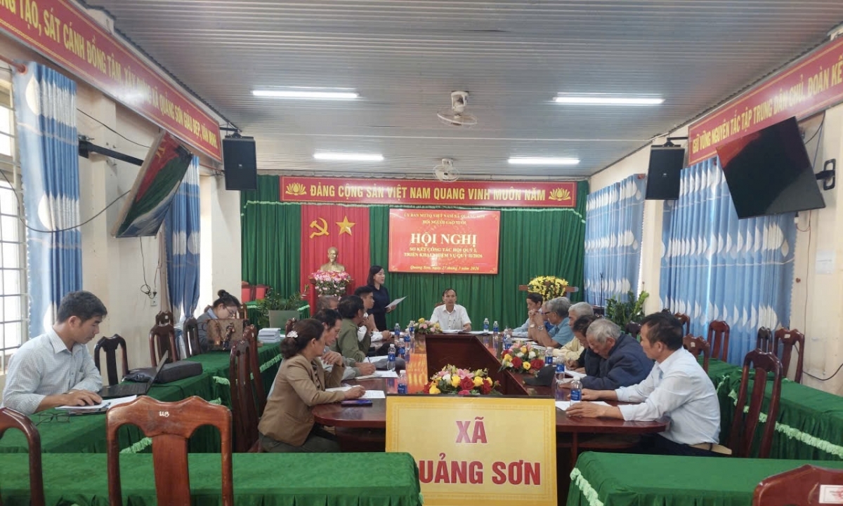 BCH Hội Người cao tuổi xã Quảng Sơn họp bàn sơ kết quý 1 và phương hướng thời gian tới