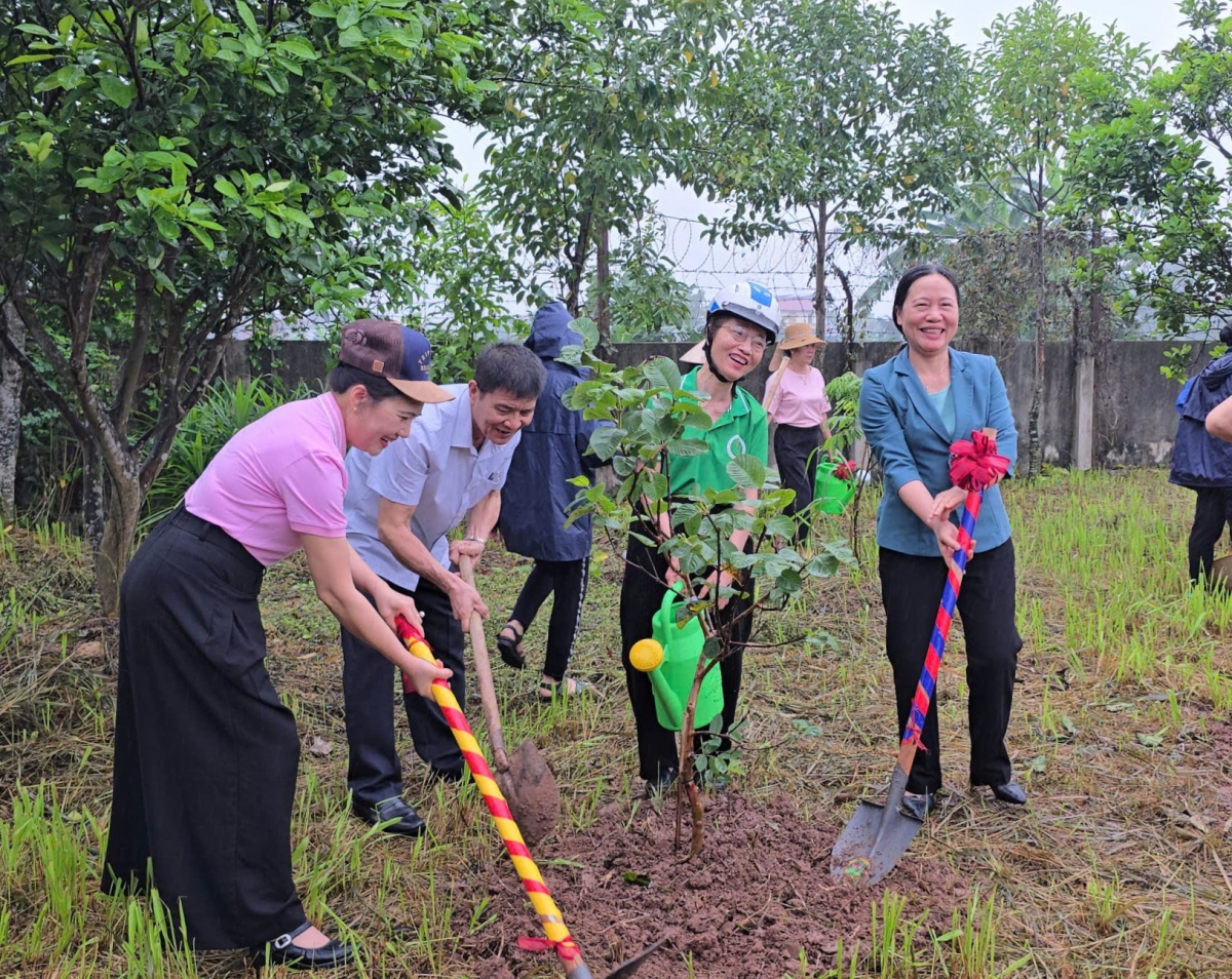Các đại biểu tham gia trồng cây tại Lễ phát động