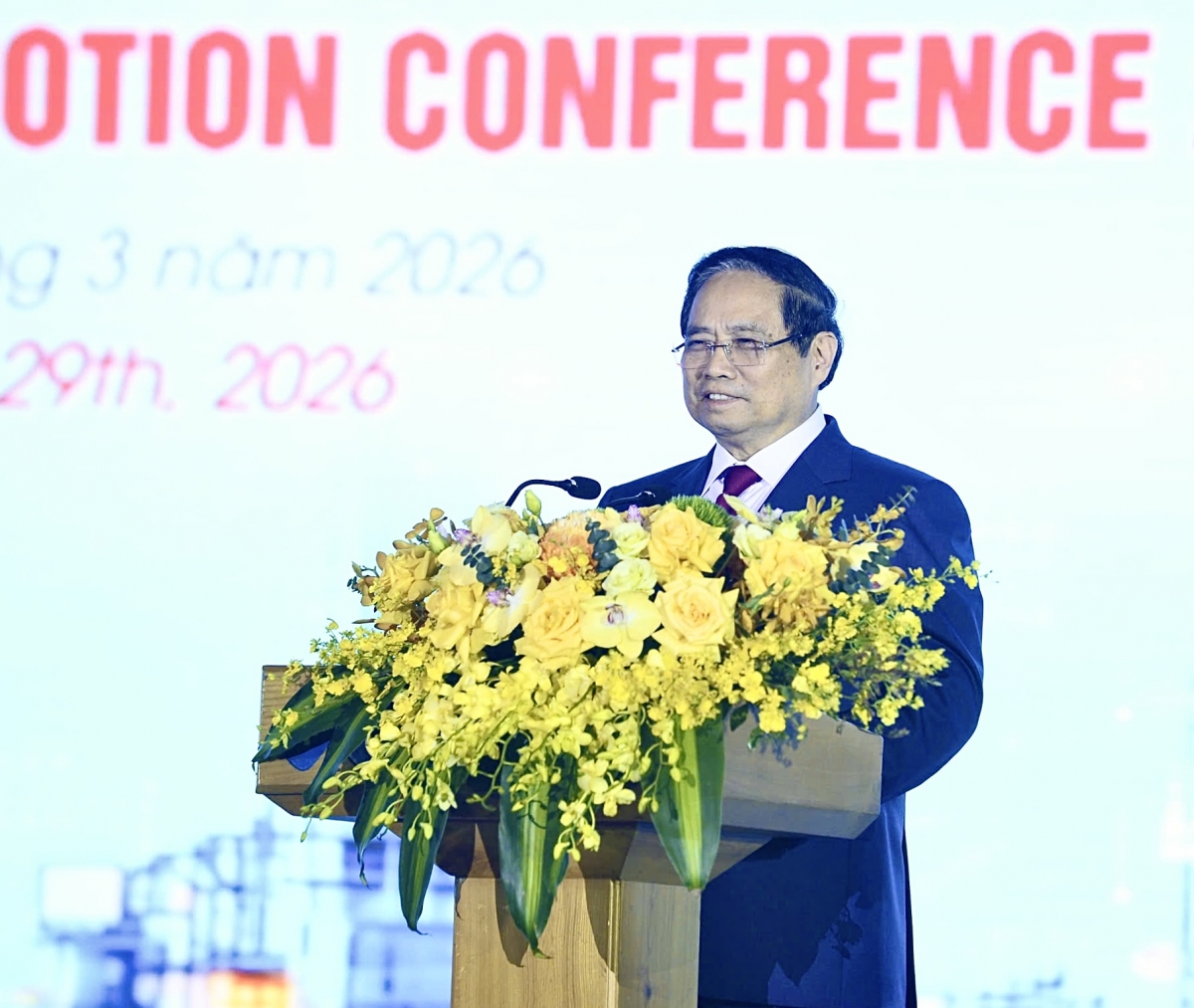 Thủ tướng Chính phủ Phạm Minh Chính phát biểu tại Hội nghị Xúc tiến đầu tư tỉnh Thanh Hóa 2026