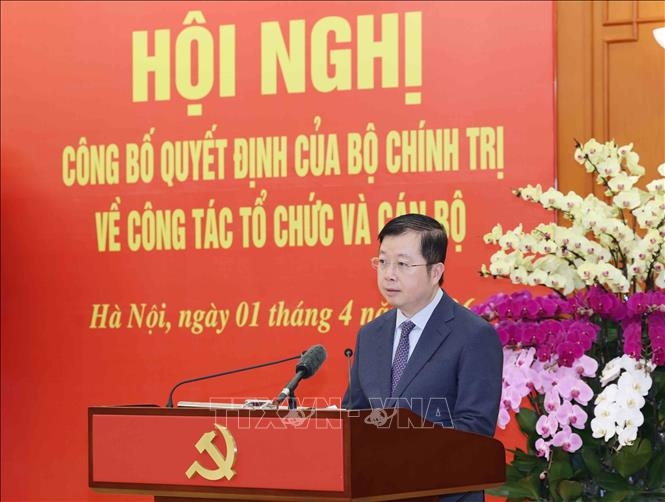 Đồng chí Nguyễn Thanh Lâm, Ủy viên Trung ương Đảng, Tổng giám đốc Đài Truyền hình Việt Nam, đại diện lãnh đạo 5 cơ quan phát biểu.