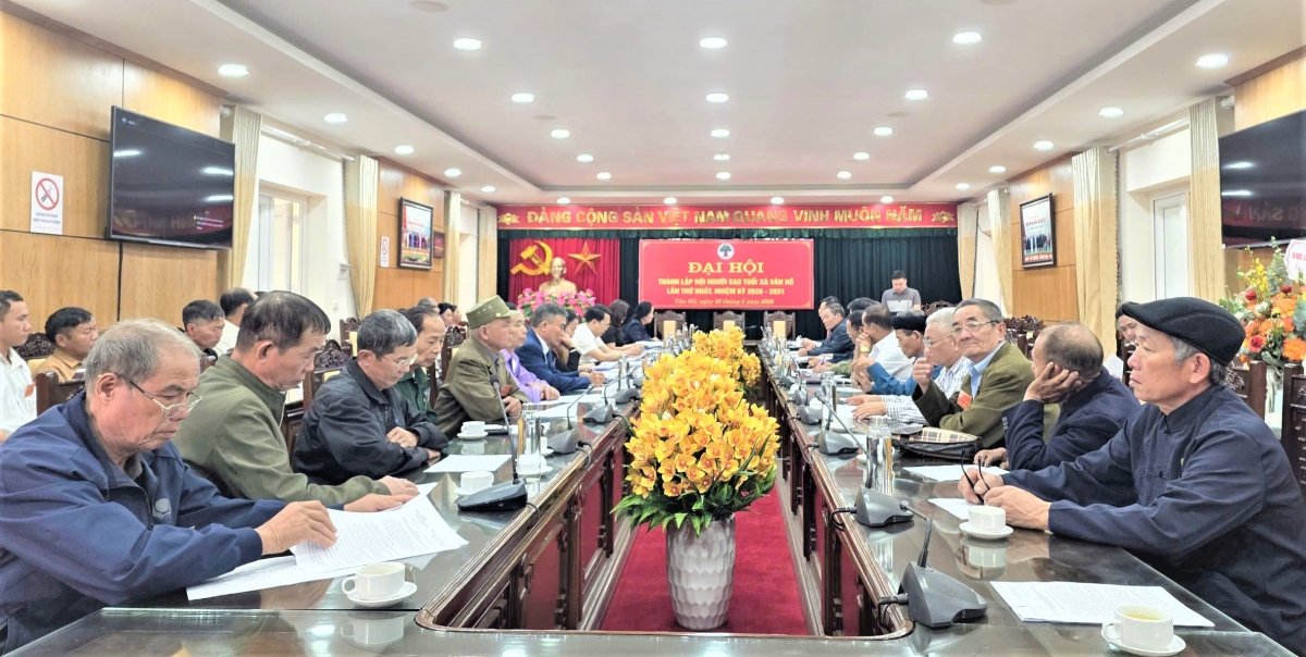 Quang cảnh Đại hội thành lập Hội NCT xã Vân Hồ, tỉnh Sơn La