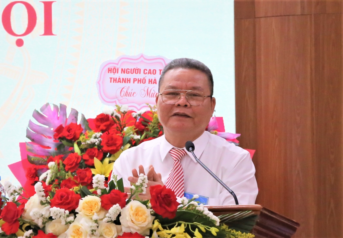 Ông Phạm Huy Giáp phát biểu