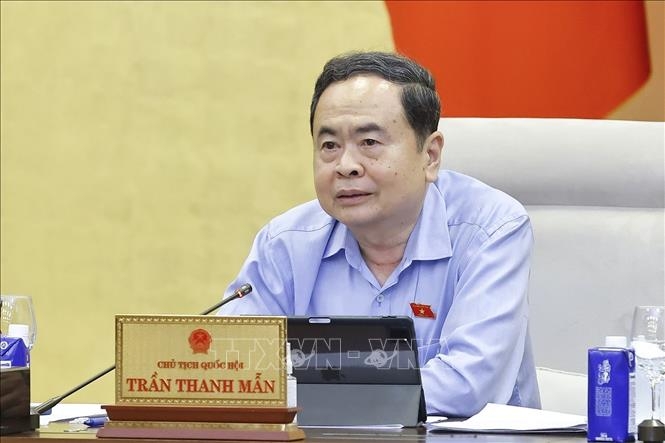 Chủ tịch Quốc hội Trần Thanh Mẫn phát biểu.