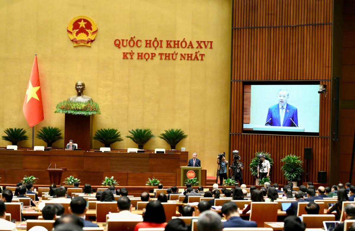 Toàn cảnh Phiên khai mạc Kỳ họp thứ Nhất, Quốc hội khóa XVI