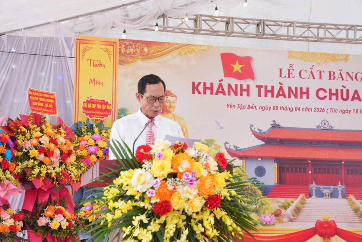 Ông Lê Văn Nhật, Bí thư Chi bộ phát biểu