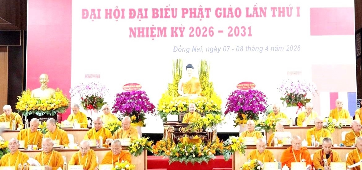 Quang cảnh Đại hội Phật giáo Đồng Nai nhiệm kỳ 2026–2031
