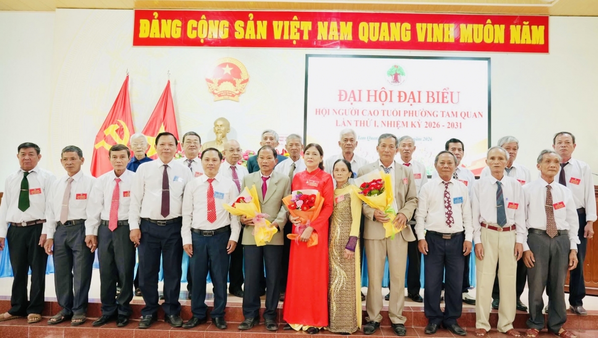 Ông Đỗ Minh Hoàng được tín nhiệm tái cử giữ chức Chủ tịch Hội Người cao tuổi phường Tam Quan.