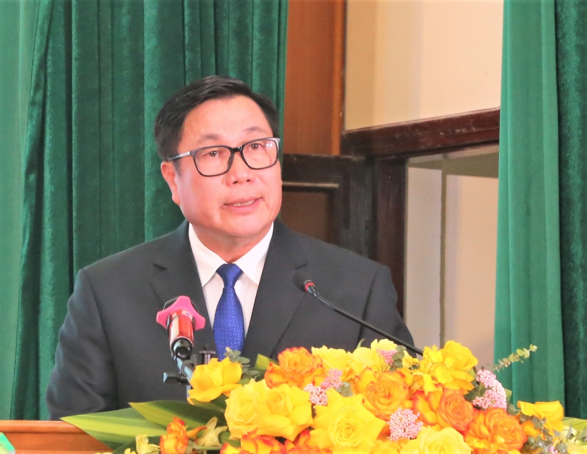 Bí thư Đảng ủy phường Nguyễn Quang Hiếu phát biểu