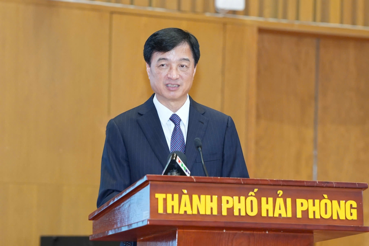 Đồng chí Nguyễn Duy Ngọc, Ủy viên Bộ Chính trị, Bí thư Trung ương Đảng, Trưởng Ban Tổ chức Trung ương phát biểu tại Hội nghị.