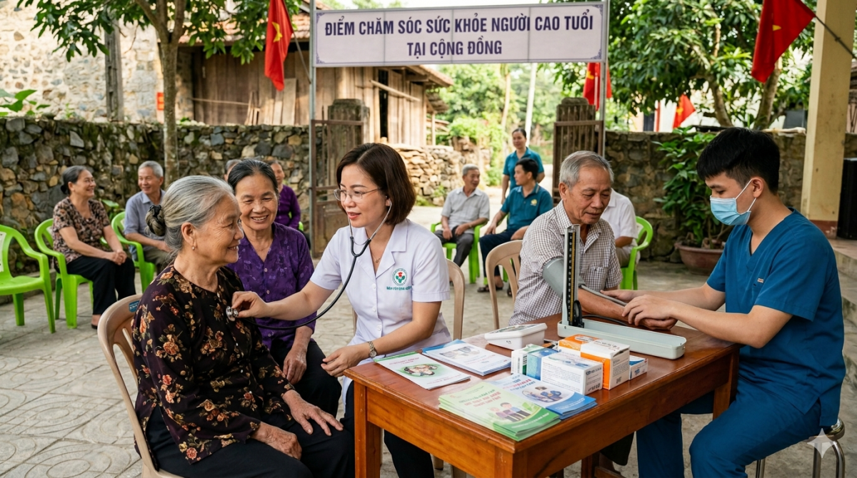 Người cao tuổi rất cần được chăm sóc sức khỏe tại cộng đồng. Ảnh minh họa