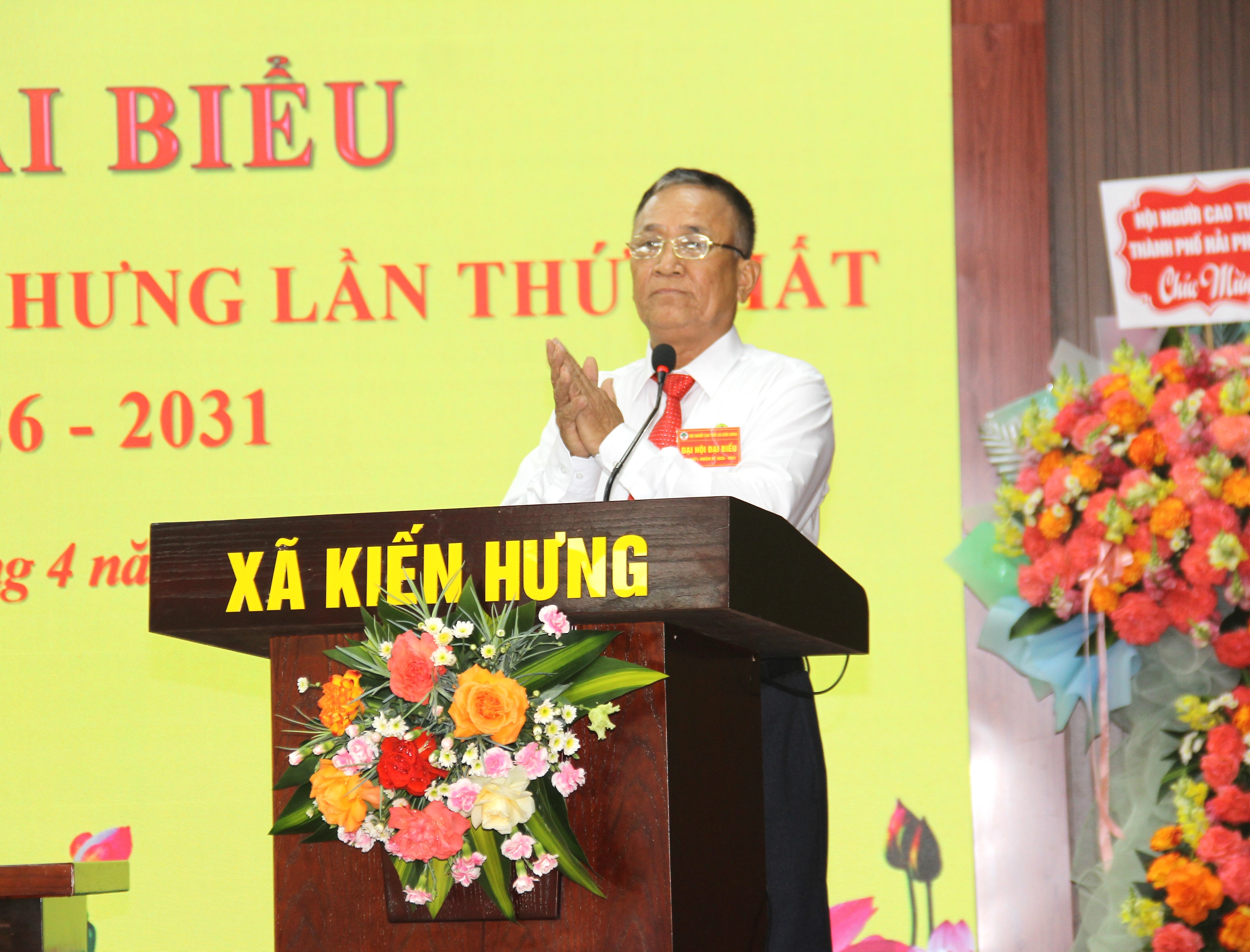 Ông Cao Đức Băng được Đại hội tín nhiệm bầu giữ chức Chủ tịch Hội Người cao tuổi xã nhiệm kỳ mới.