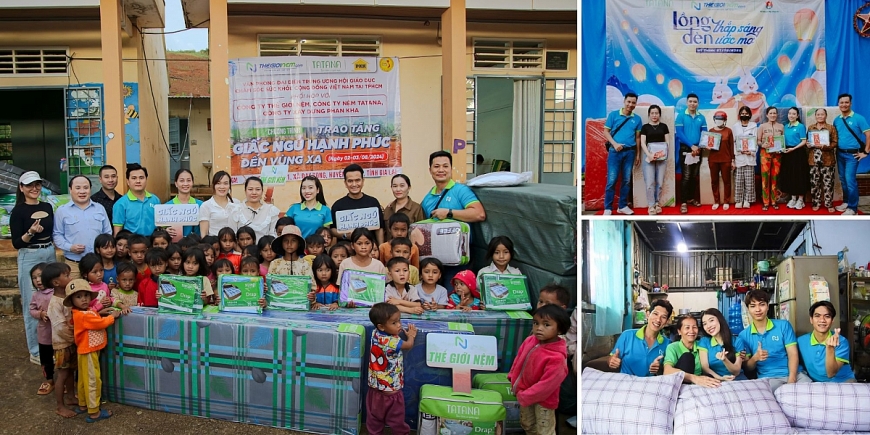 Các chuyến từ thiện trao tặng nệm cho bà con vùng xa