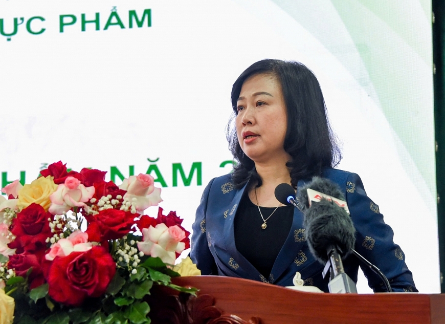 Bộ trưởng Bộ Y tế Đào Hồng Lan phát biểu tại buổi lễ