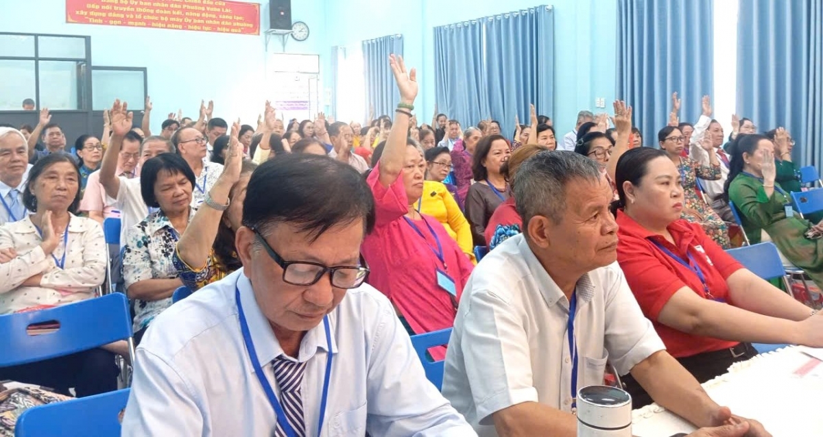 100% đại biểu tham dự Đại hội Người cao tuổi phường Vườn Lài thống nhất biểu quyết thông qua Nghị quyết nhiệm kỳ 2026–2031