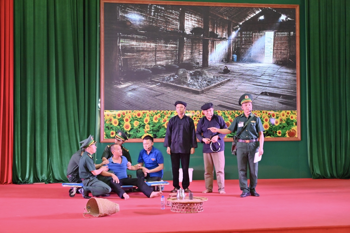 Phần thi tuyên truyền tập thể của Bộ đội Biên phòng tỉnh Sơn La