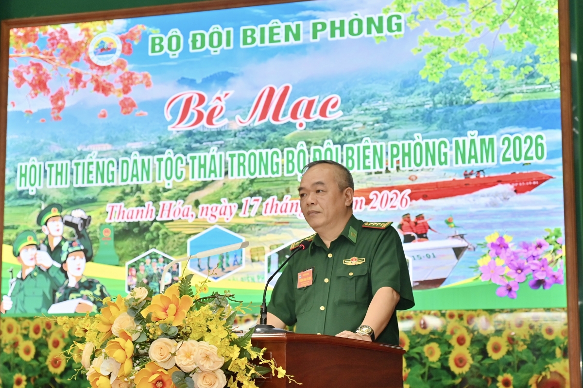 Đại tá Nguyễn Văn Khanh, Phó Tham mưu trưởng Bộ đội Biên phòng phát biểu bế mạc Hội thi