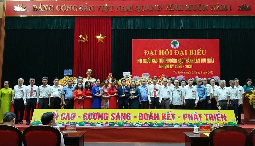 Ban chấp hành Hội NCT phường Hạc Thành, tỉnh Thanh Hóa nhiệm kỳ 2026-2031.