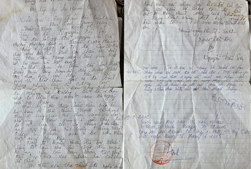 Xác nhận của bác sỹ và Bệnh viện Phụ sản Trung ương