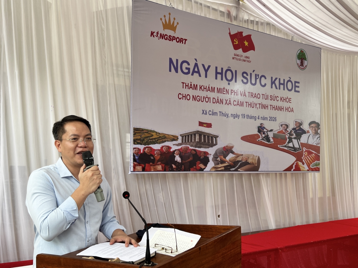 Ông Nguyễn Trung Kiên - Giám đốc vận hành khu vực miền Bắc của Tập đoàn Kingsport phát biểu tại chương trình