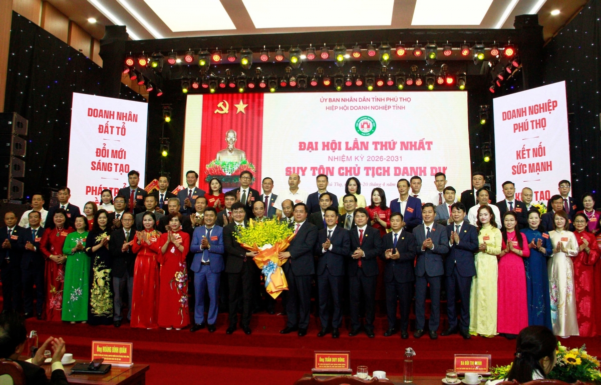 Ban Chấp hành HHDN tỉnh Phú Thọ nhiệm kỳ 2026-2031 ra mắt; Chủ tịch UBND tỉnh Phú Thọ Trần Duy Đông làm Chủ tịch danh dự HHDN